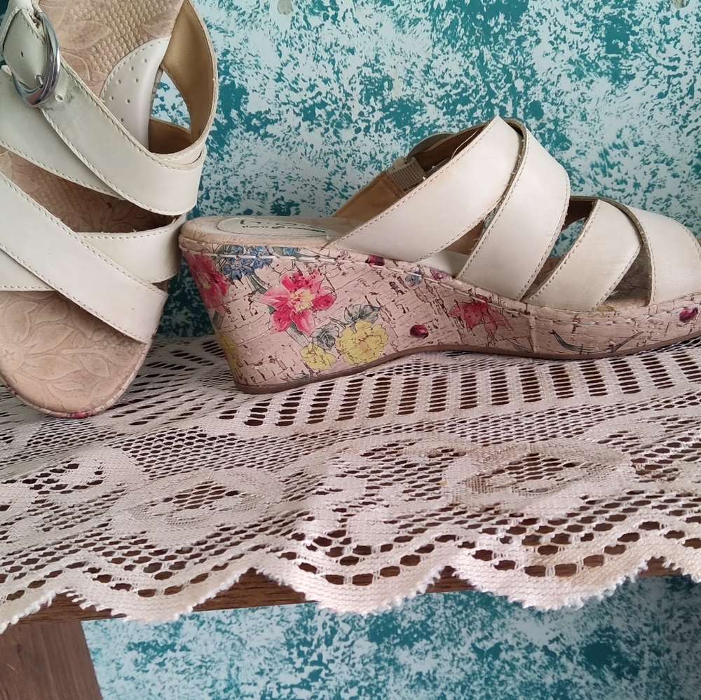 Slip on wedge sandals by B.O.C